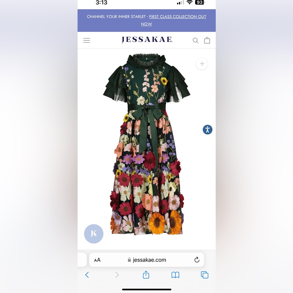 Girls Jessa kae jubilee dress size 10-12 nwt